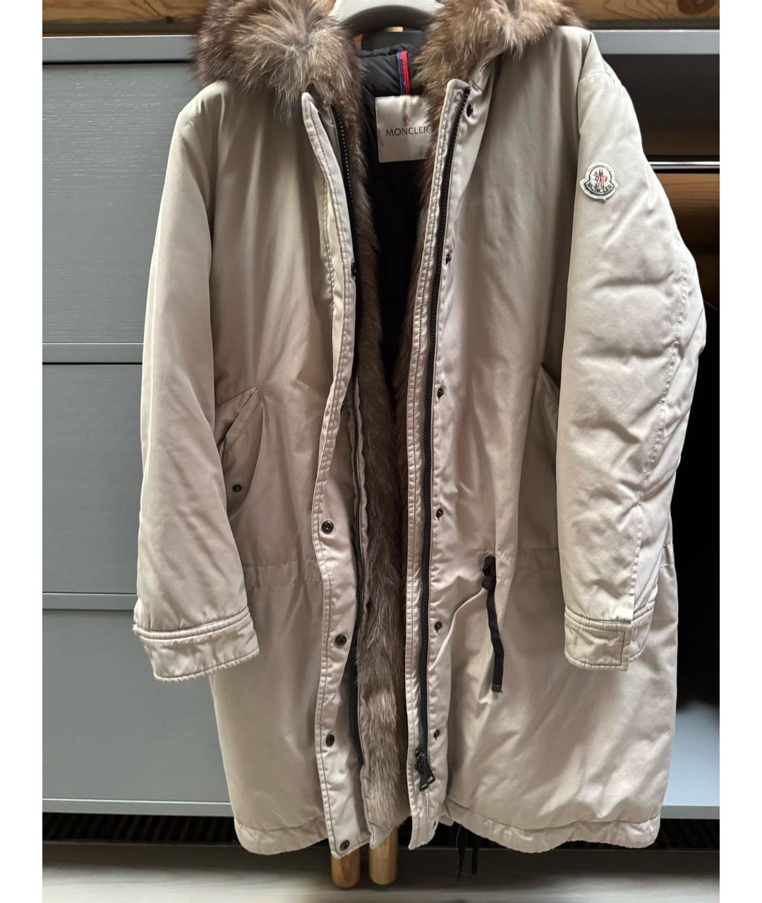 MONCLER Бежевая парка, фото 5