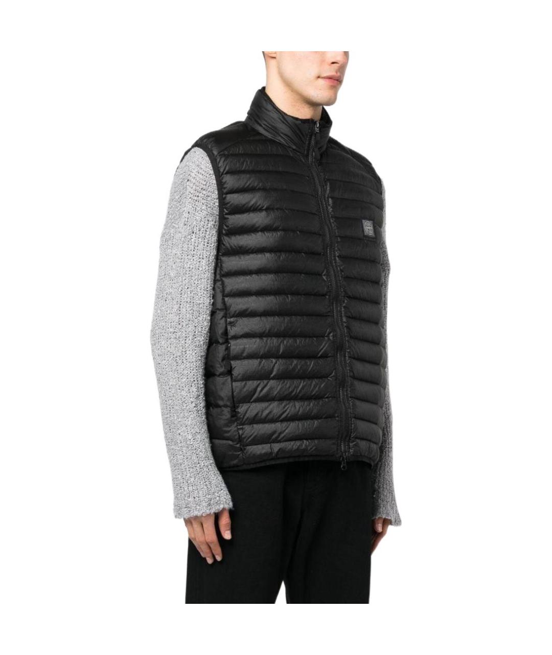 STONE ISLAND Черный жилет, фото 4
