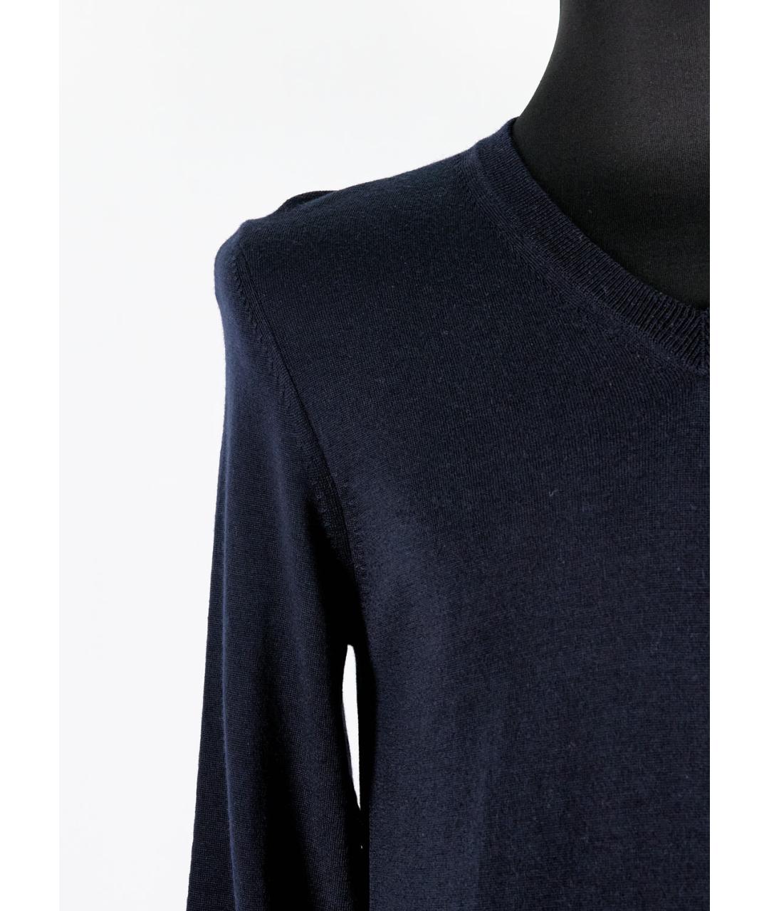 HUGO BOSS Темно-синий шерстяной джемпер / свитер, фото 5