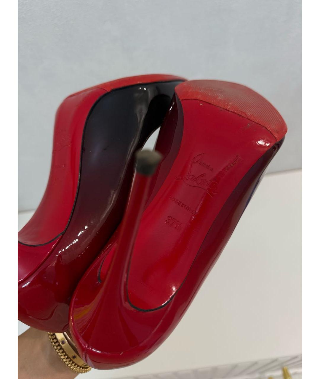 CHRISTIAN LOUBOUTIN Красные туфли из лакированной кожи, фото 6