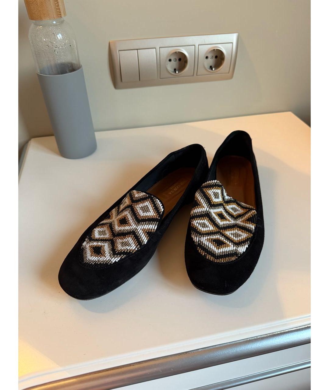 AQUAZZURA Черные замшевые лоферы, фото 8
