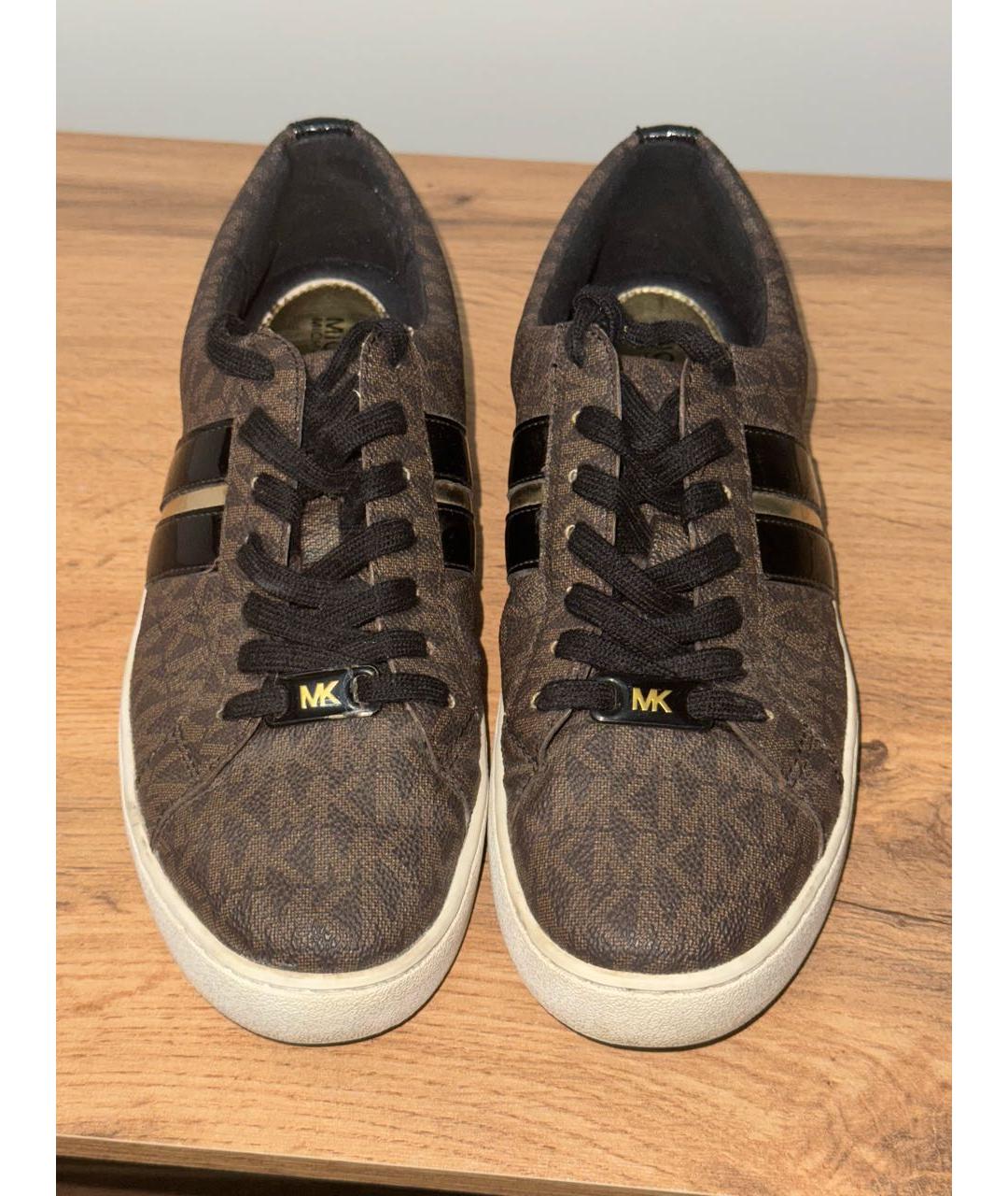 MICHAEL KORS Коричневые кеды из искусственной кожи, фото 2
