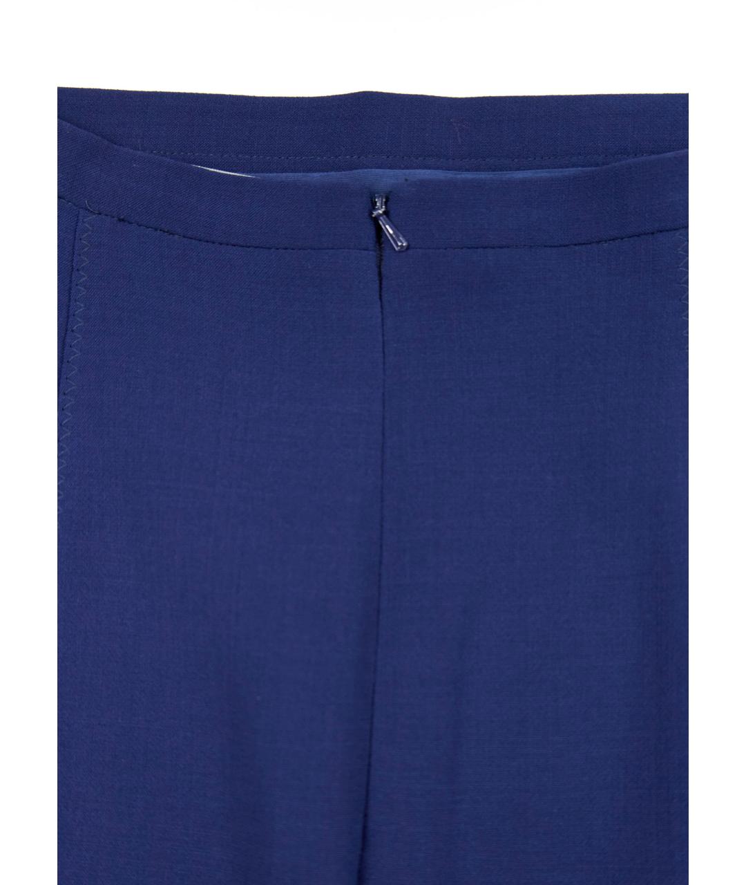 MAX MARA Синяя полиэстеровая юбка миди, фото 5