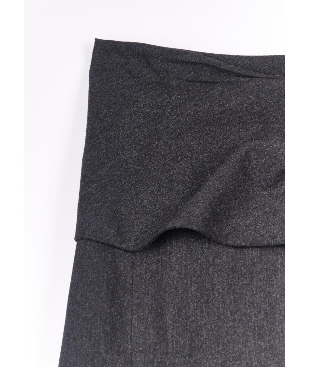 MAX MARA Серая шерстяная юбка миди, фото 4