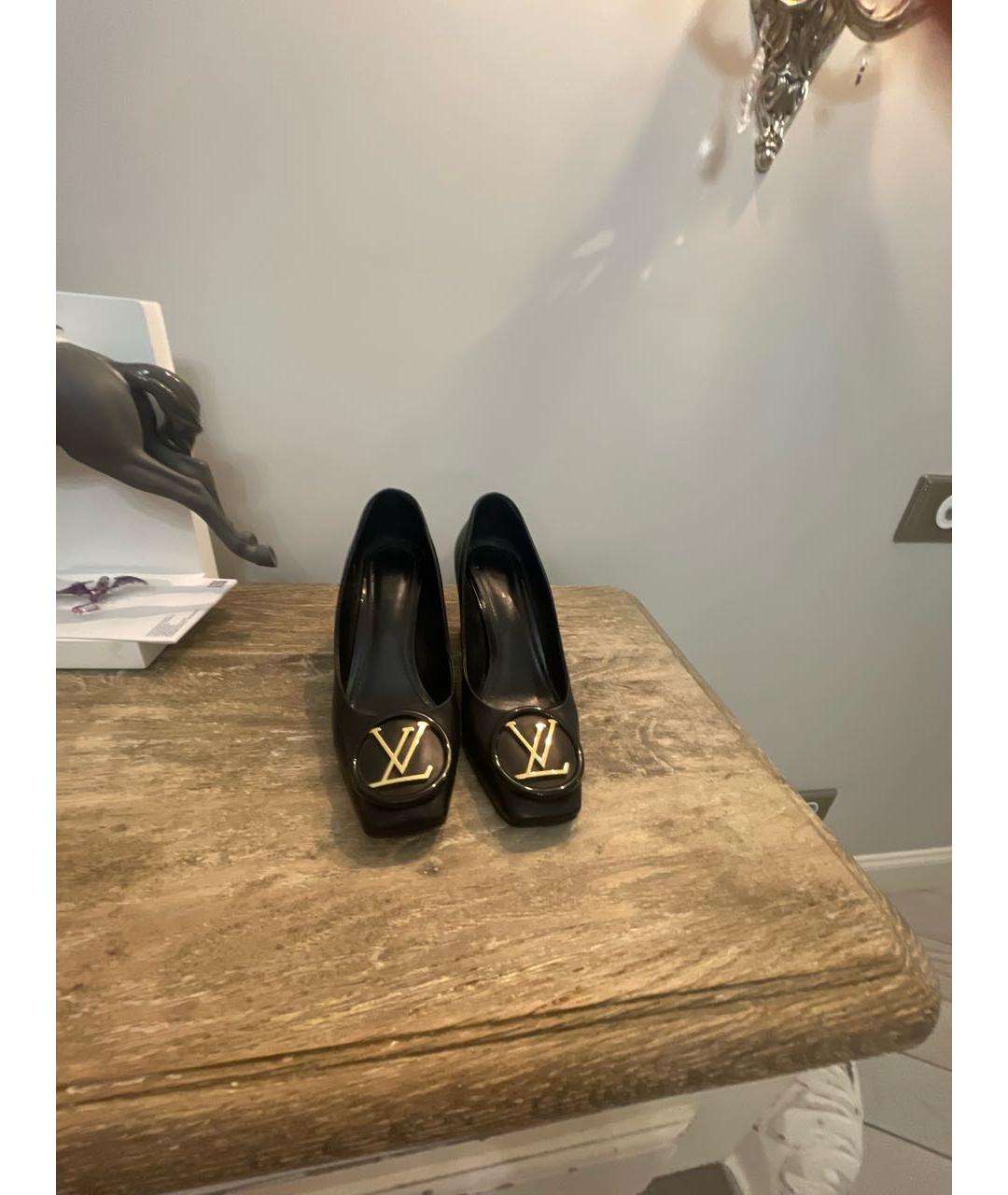 LOUIS VUITTON Черные кожаные туфли, фото 2