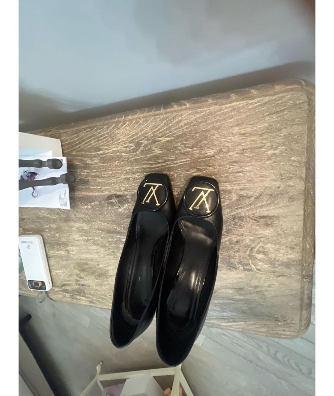 LOUIS VUITTON Черные кожаные туфли, фото 3
