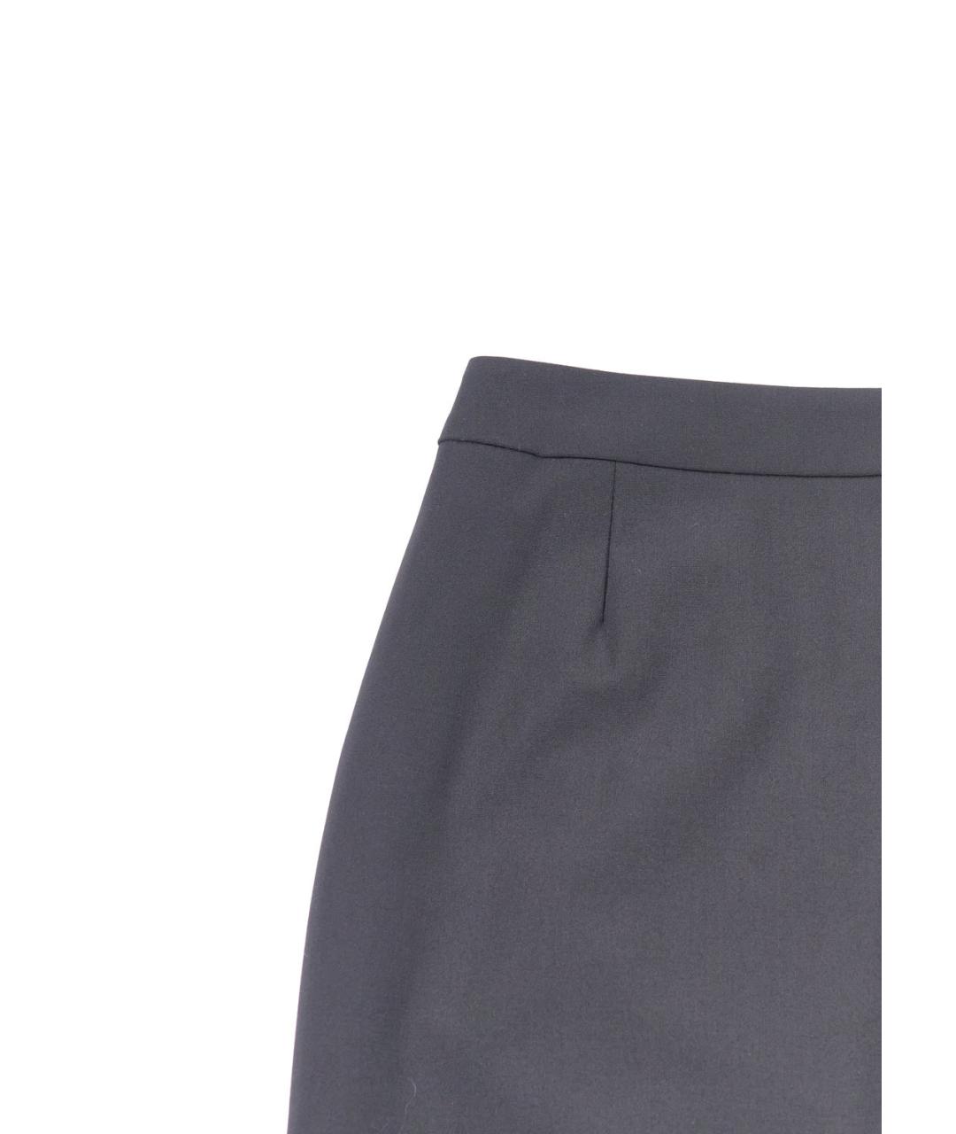 HUGO BOSS Черная шерстяная юбка миди, фото 4