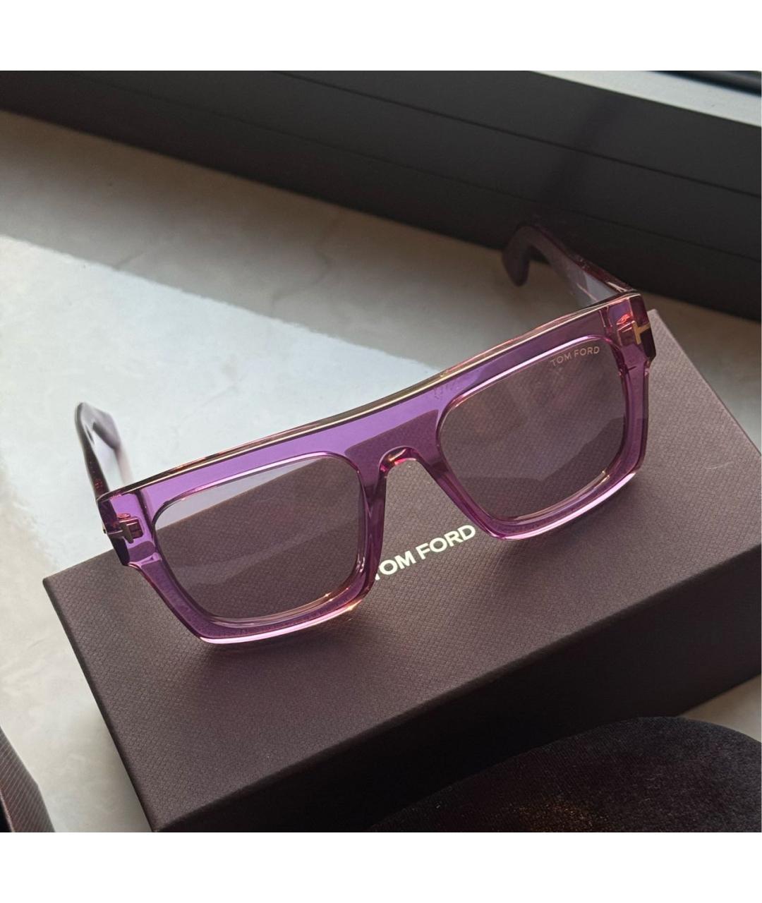 TOM FORD Розовые пластиковые солнцезащитные очки, фото 5