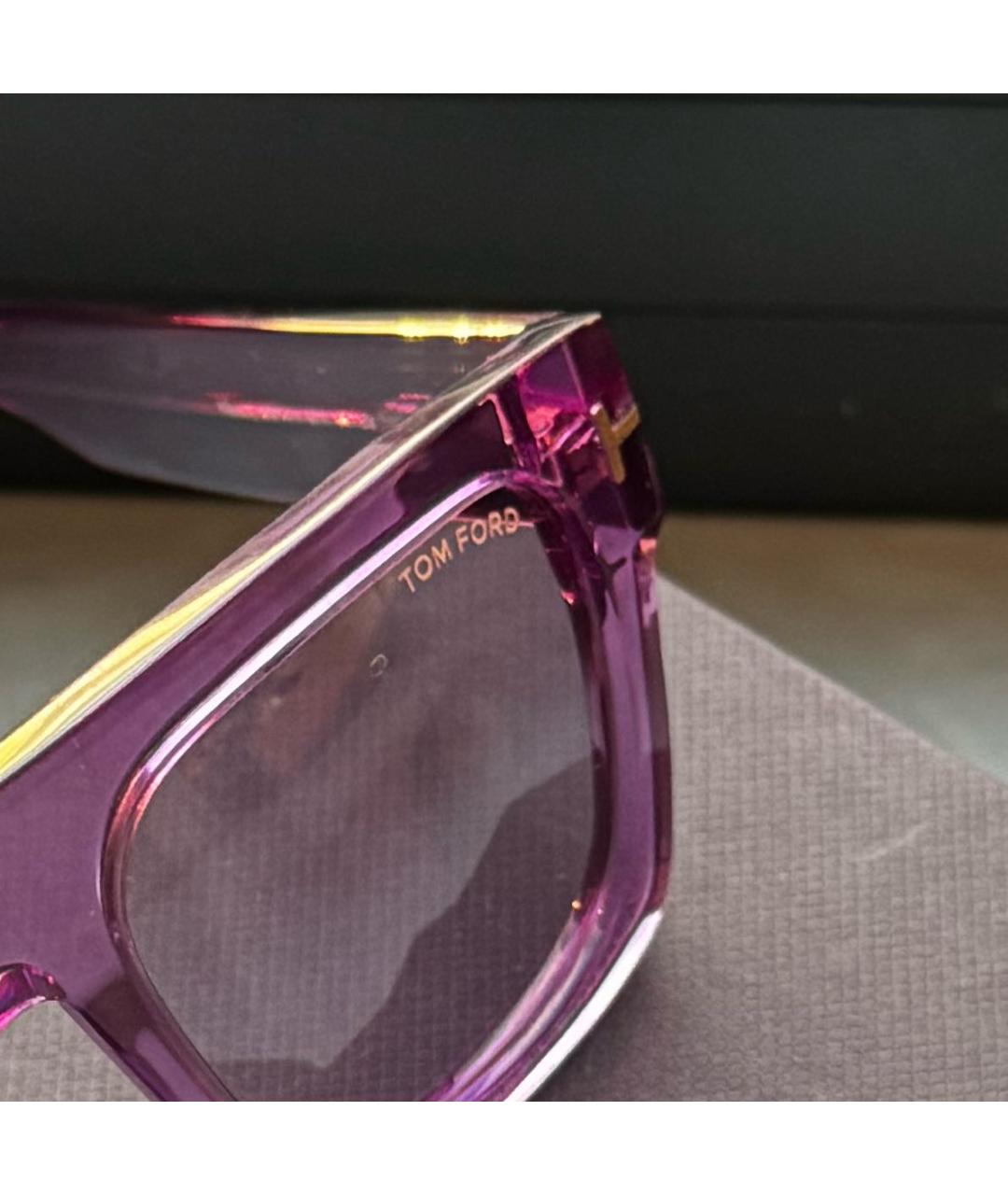 TOM FORD Розовые пластиковые солнцезащитные очки, фото 3