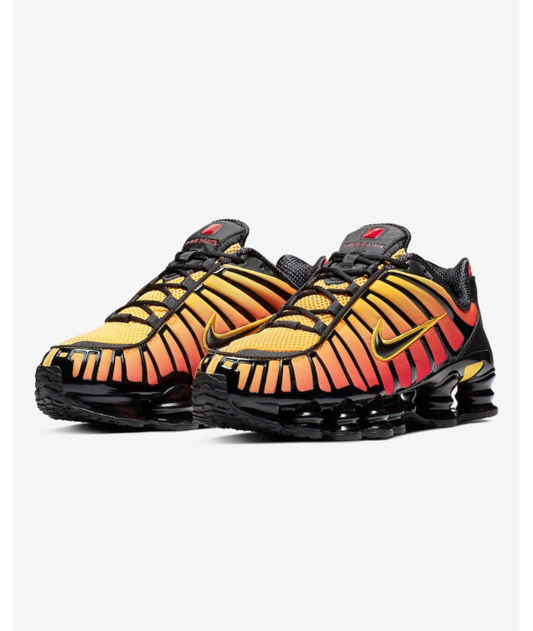 NIKE Оранжевое текстильные низкие кроссовки / кеды, фото 2