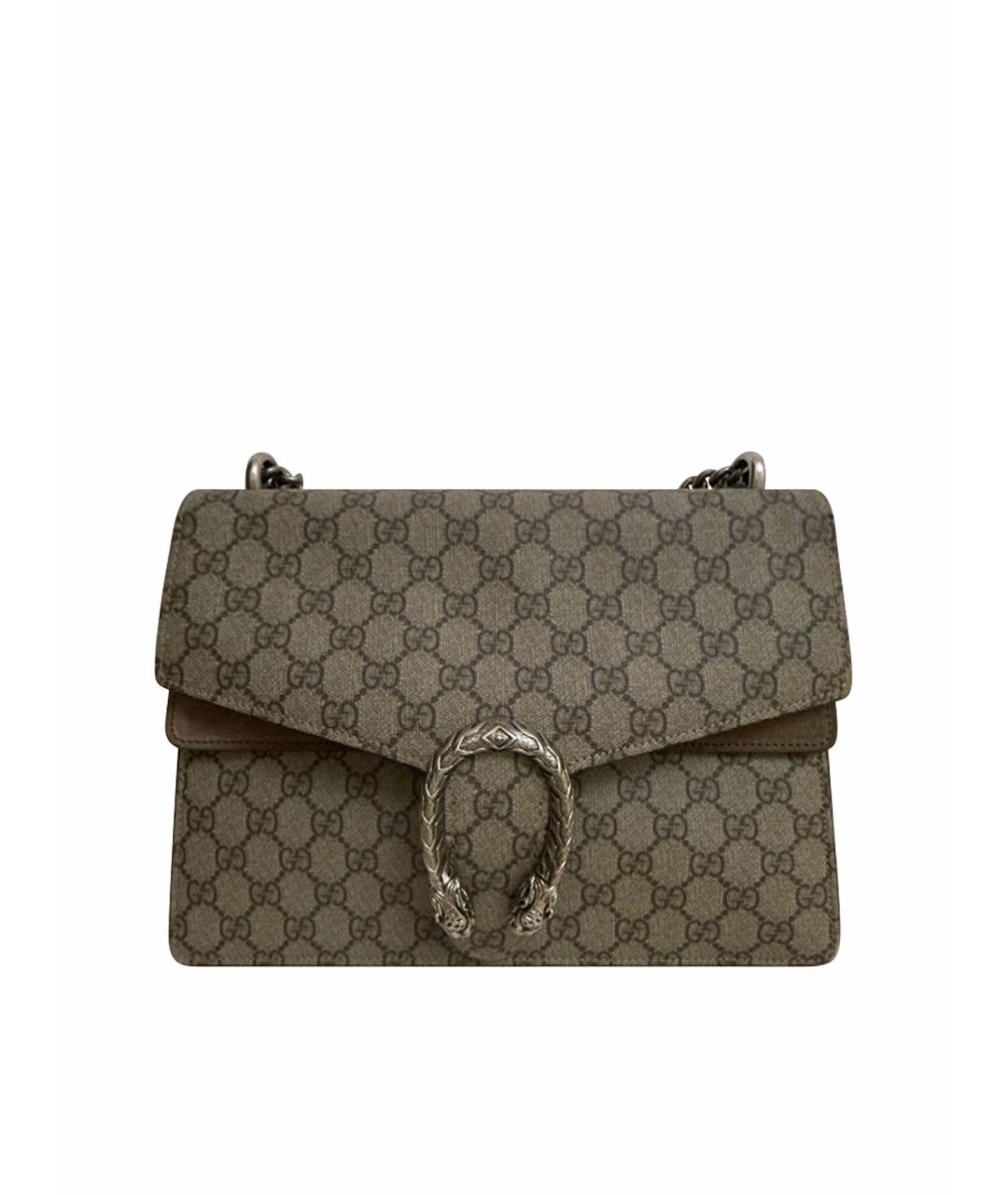 GUCCI Бежевая кожаная сумка через плечо, фото 1