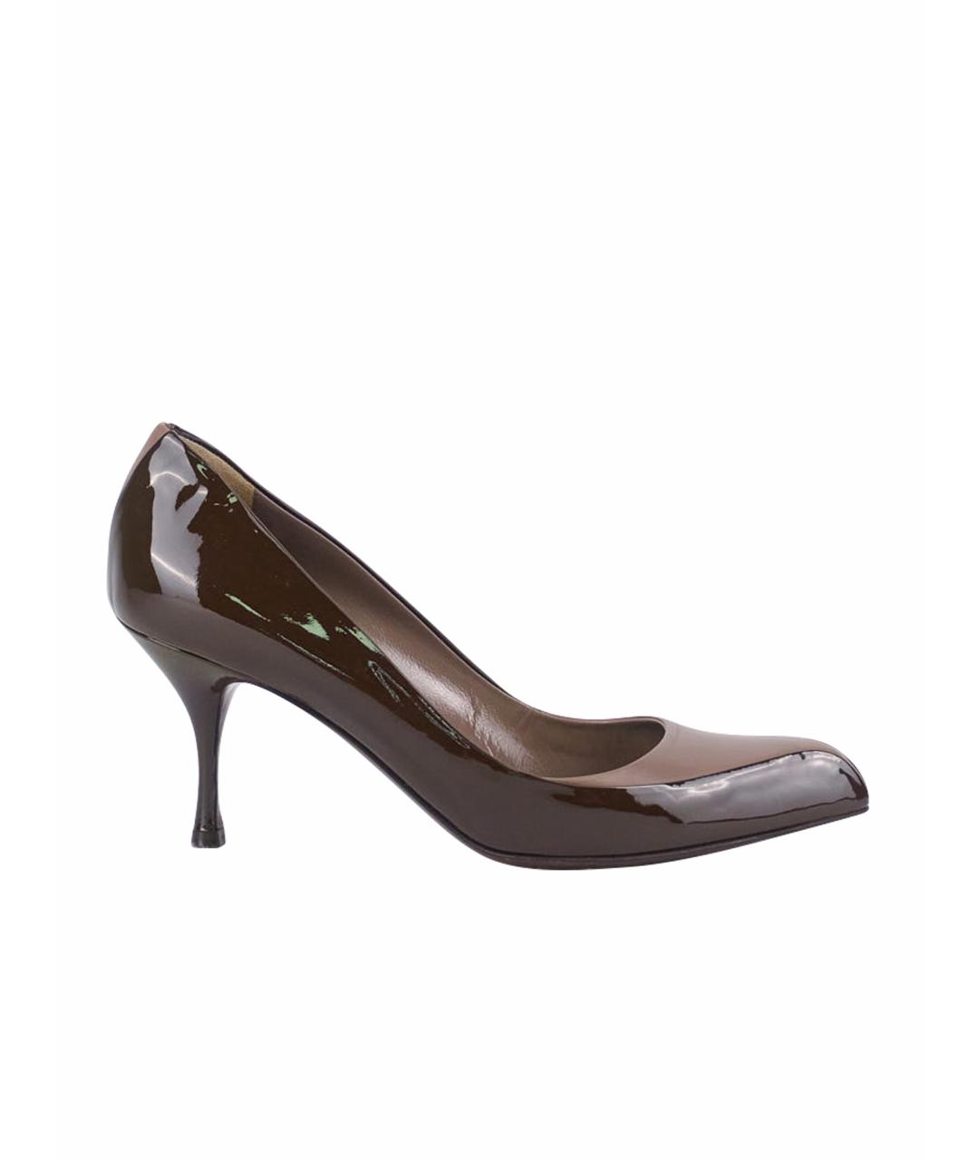 BALLY Коричневые туфли из лакированной кожи, фото 1