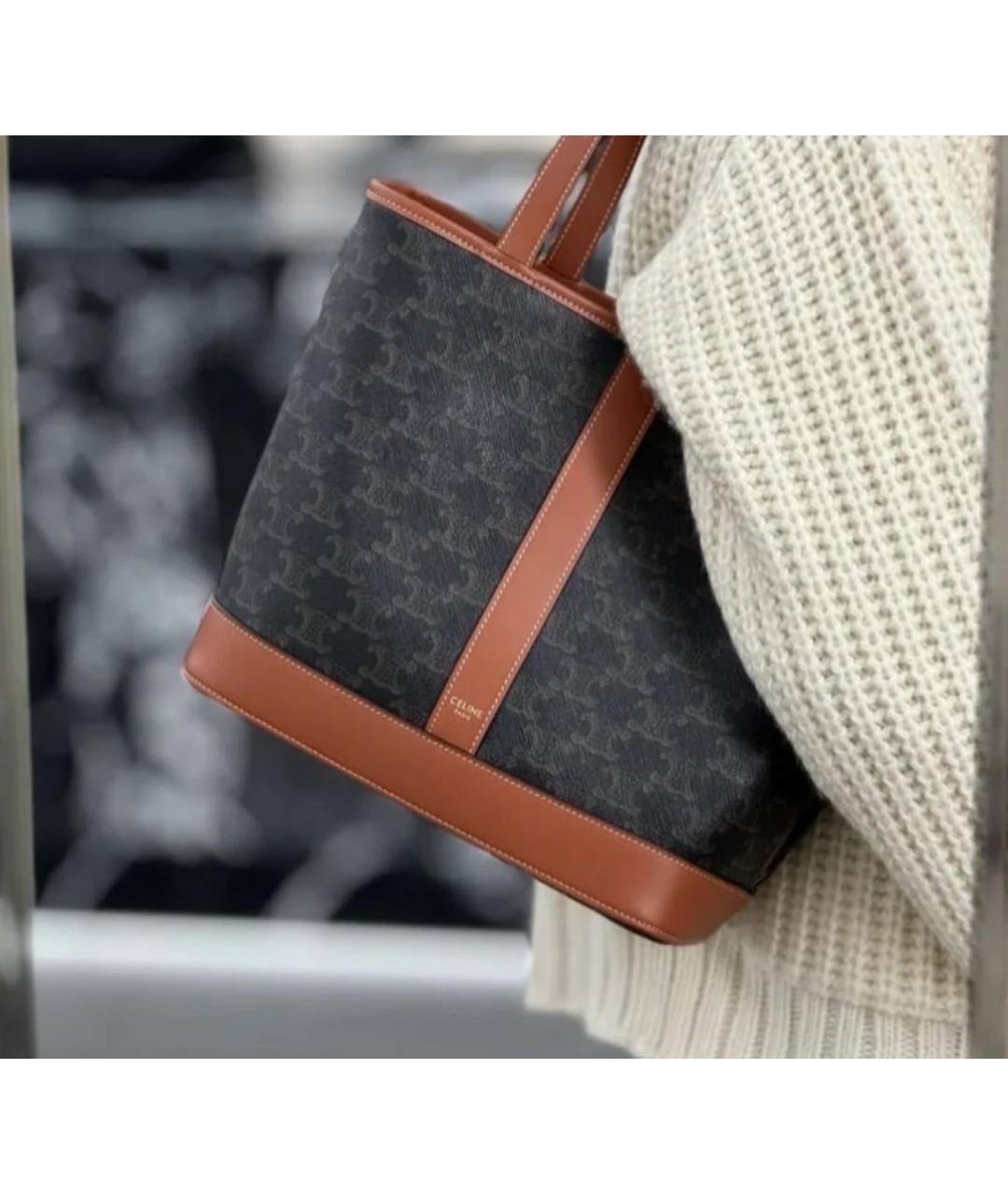 CELINE Коричневая сумка тоут, фото 3