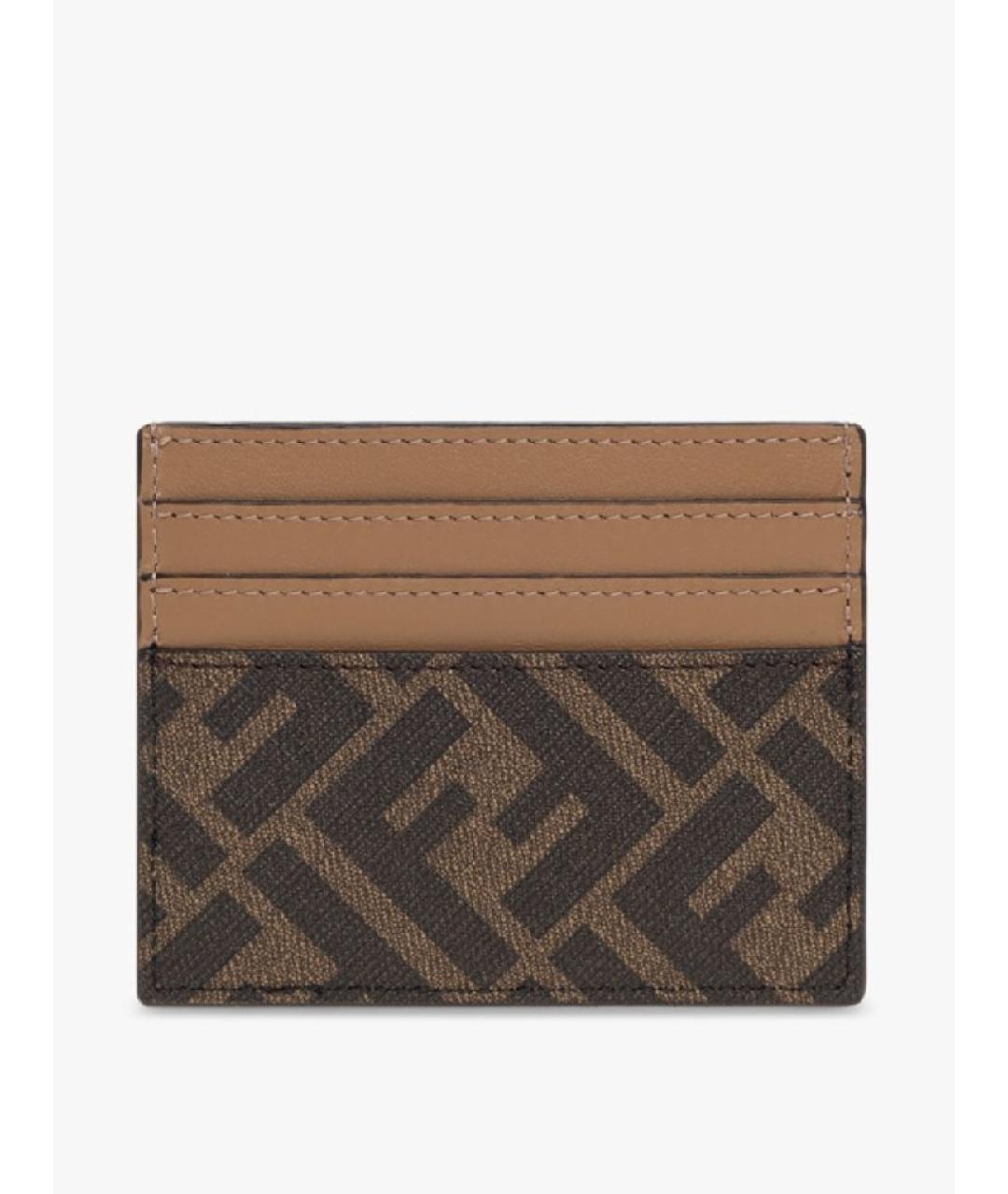 FENDI Коричневый кожаный кардхолдер, фото 2