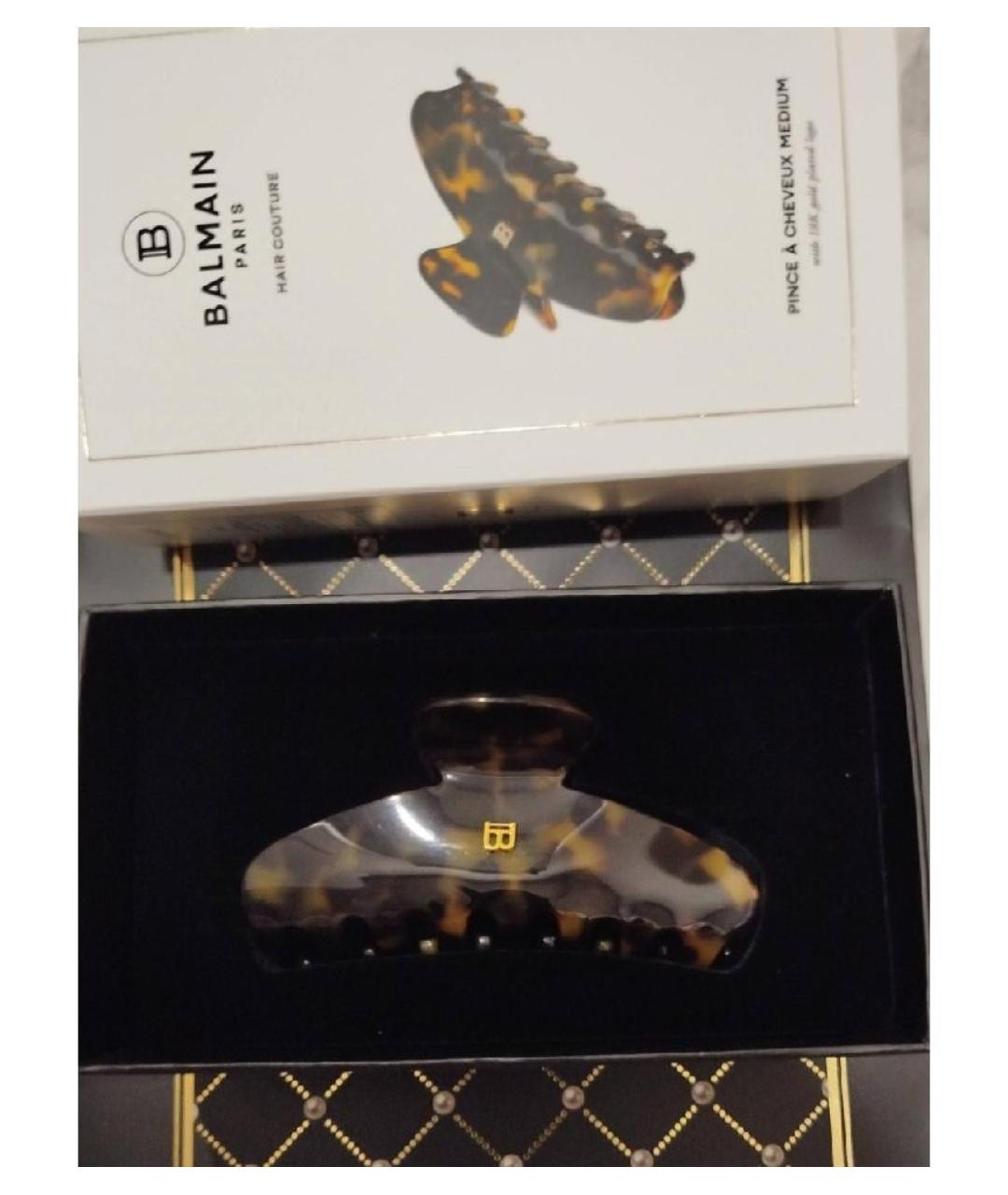 BALMAIN Коричневая заколка, фото 3