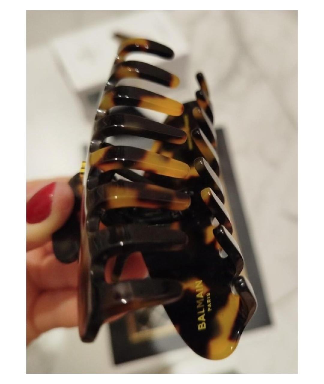 BALMAIN Коричневая заколка, фото 4
