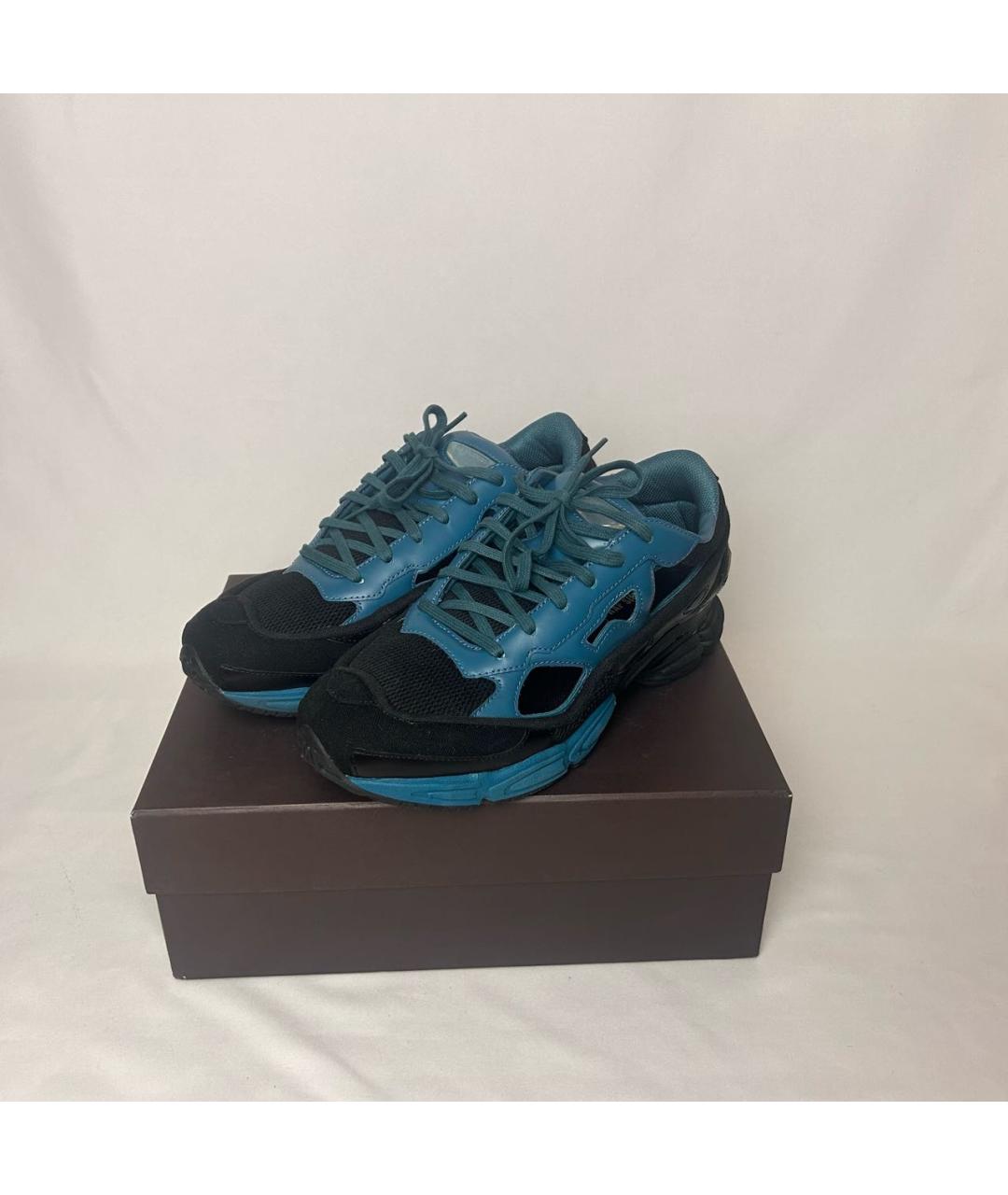 ADIDAS X RAF SIMONS Синие высокие кроссовки / кеды, фото 2