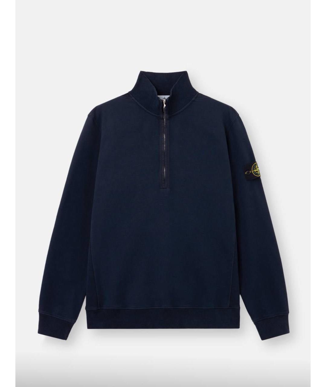 STONE ISLAND Темно-синий хлопковый кардиган, фото 6