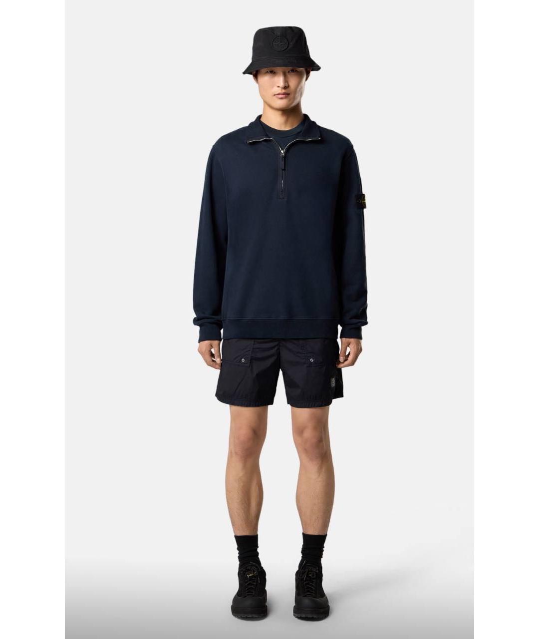 STONE ISLAND Темно-синий хлопковый кардиган, фото 3