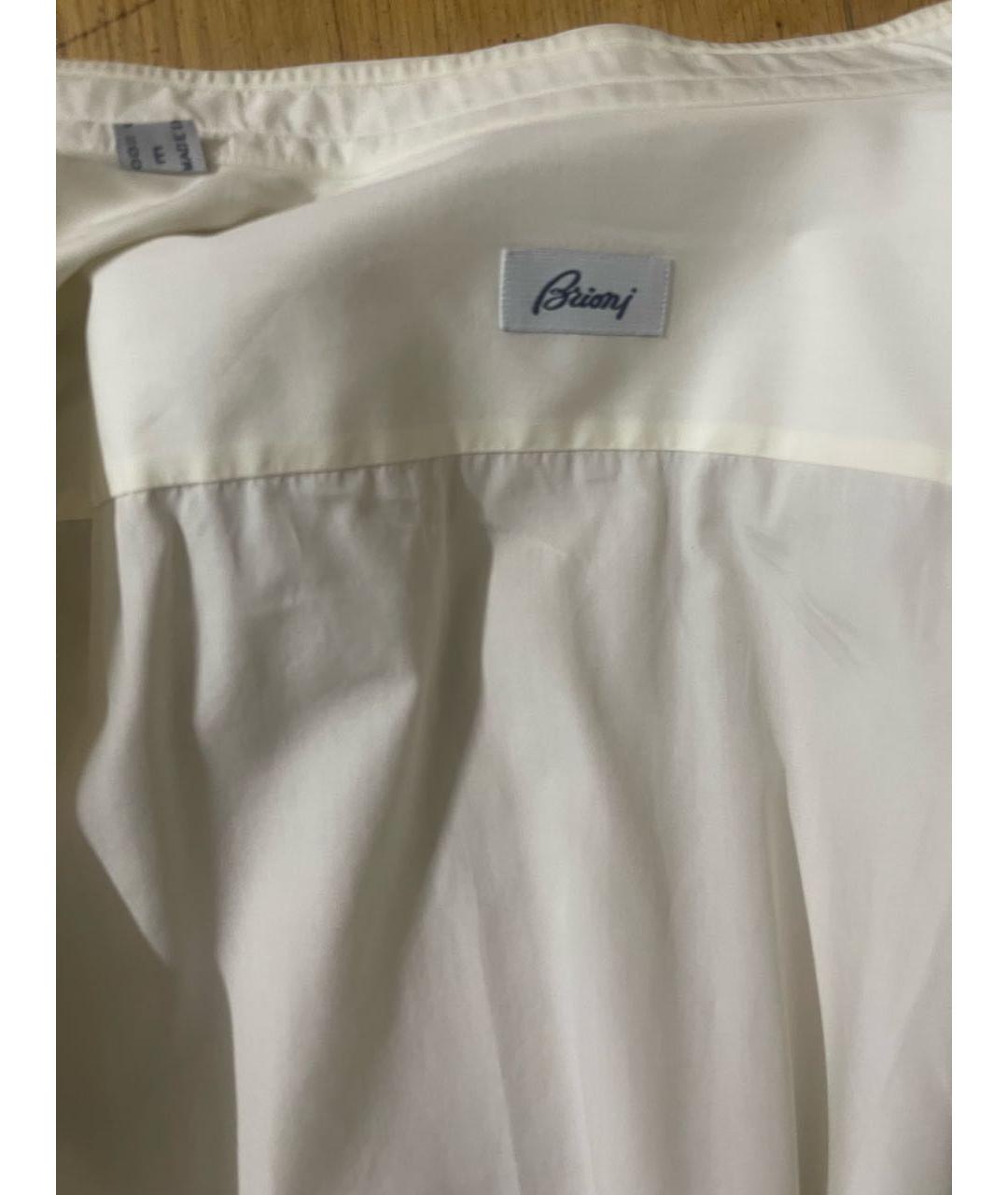 BRIONI Белая хлопковая классическая рубашка, фото 5