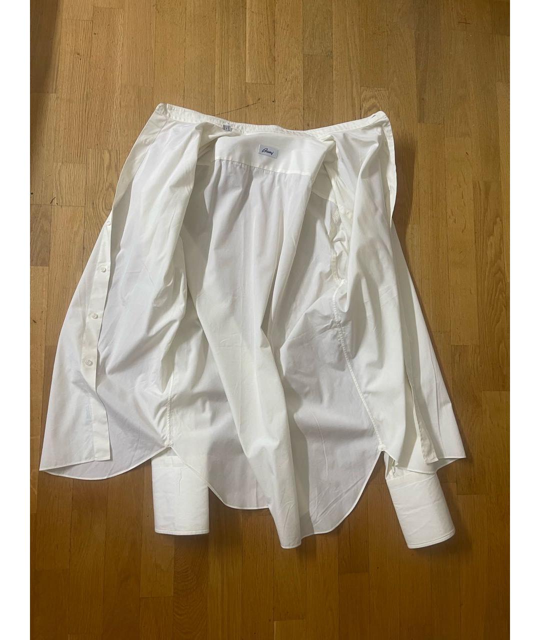 BRIONI Белая хлопковая классическая рубашка, фото 3