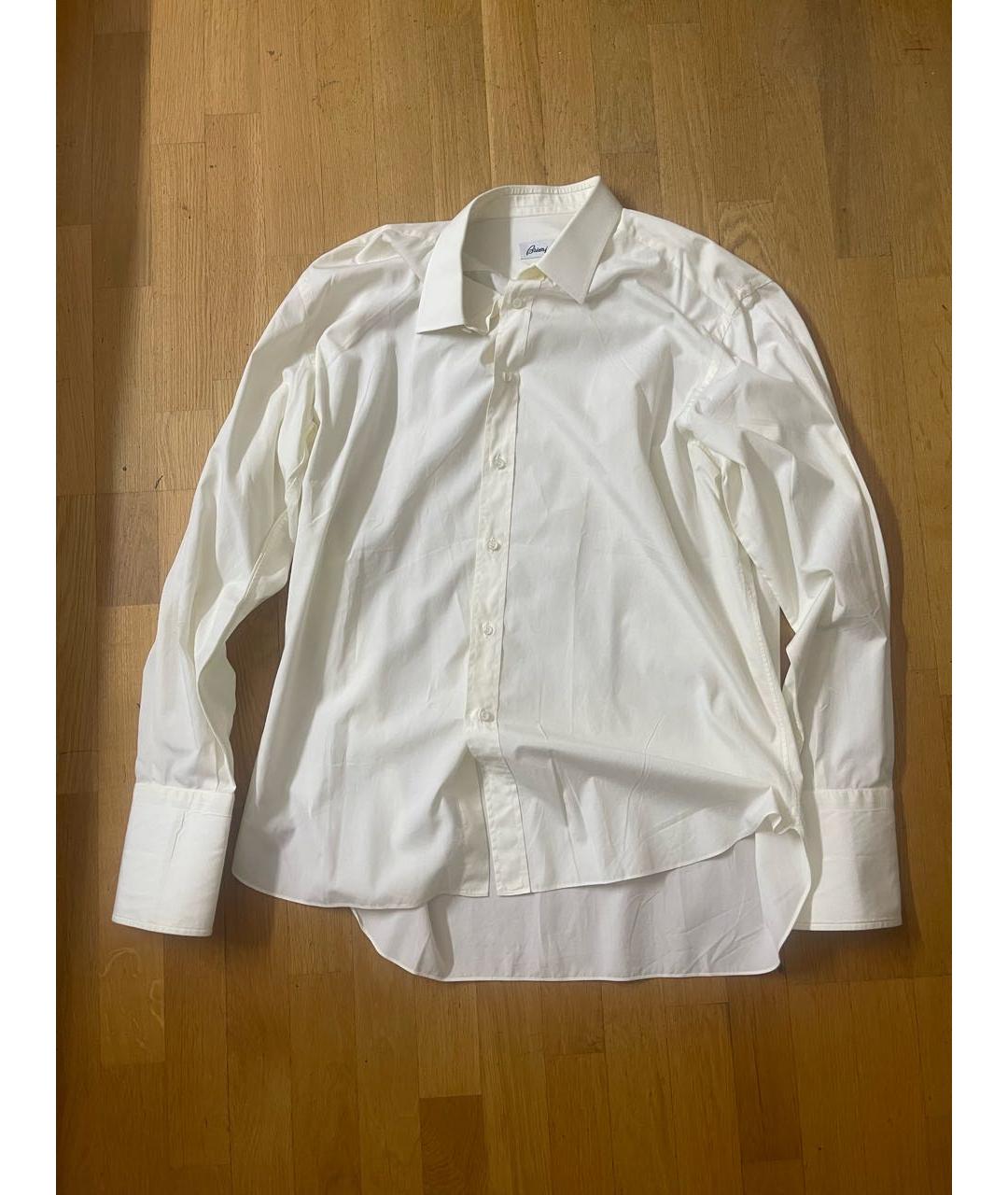 BRIONI Белая хлопковая классическая рубашка, фото 6