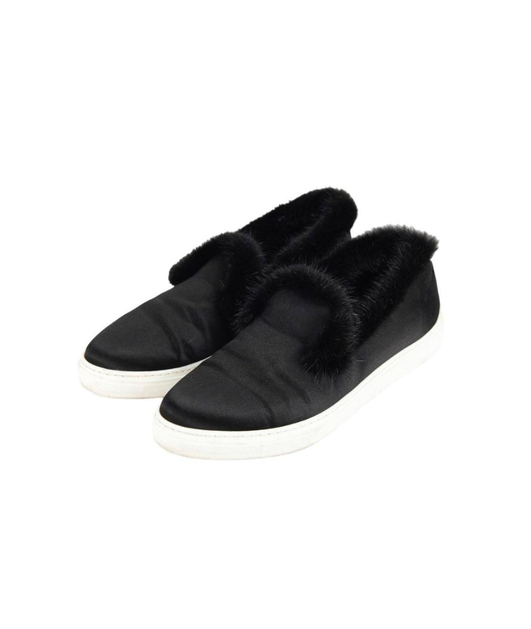 SONIA RYKIEL Черные текстильные слипоны, фото 5