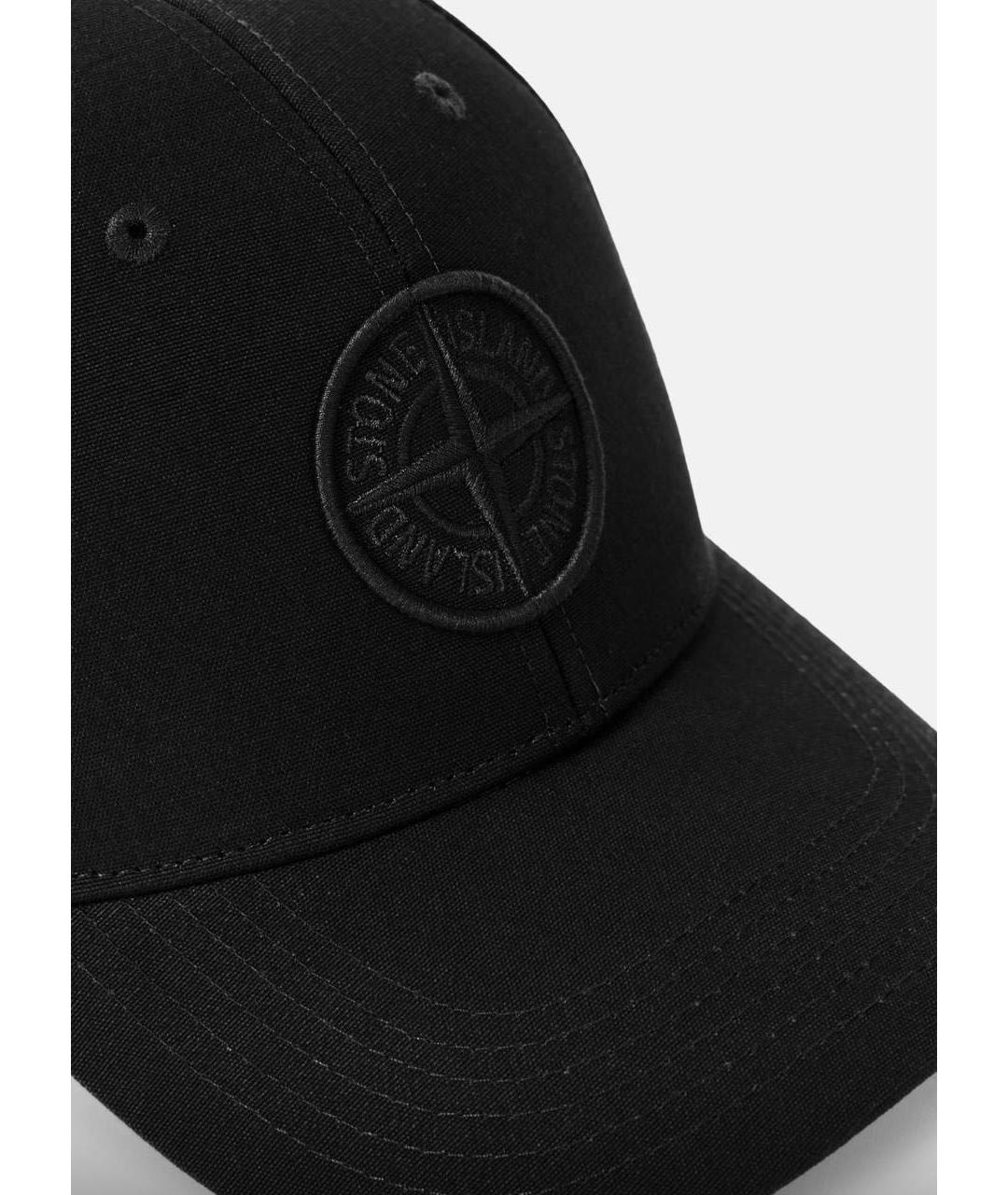 STONE ISLAND Черная хлопковая кепка/бейсболка, фото 4