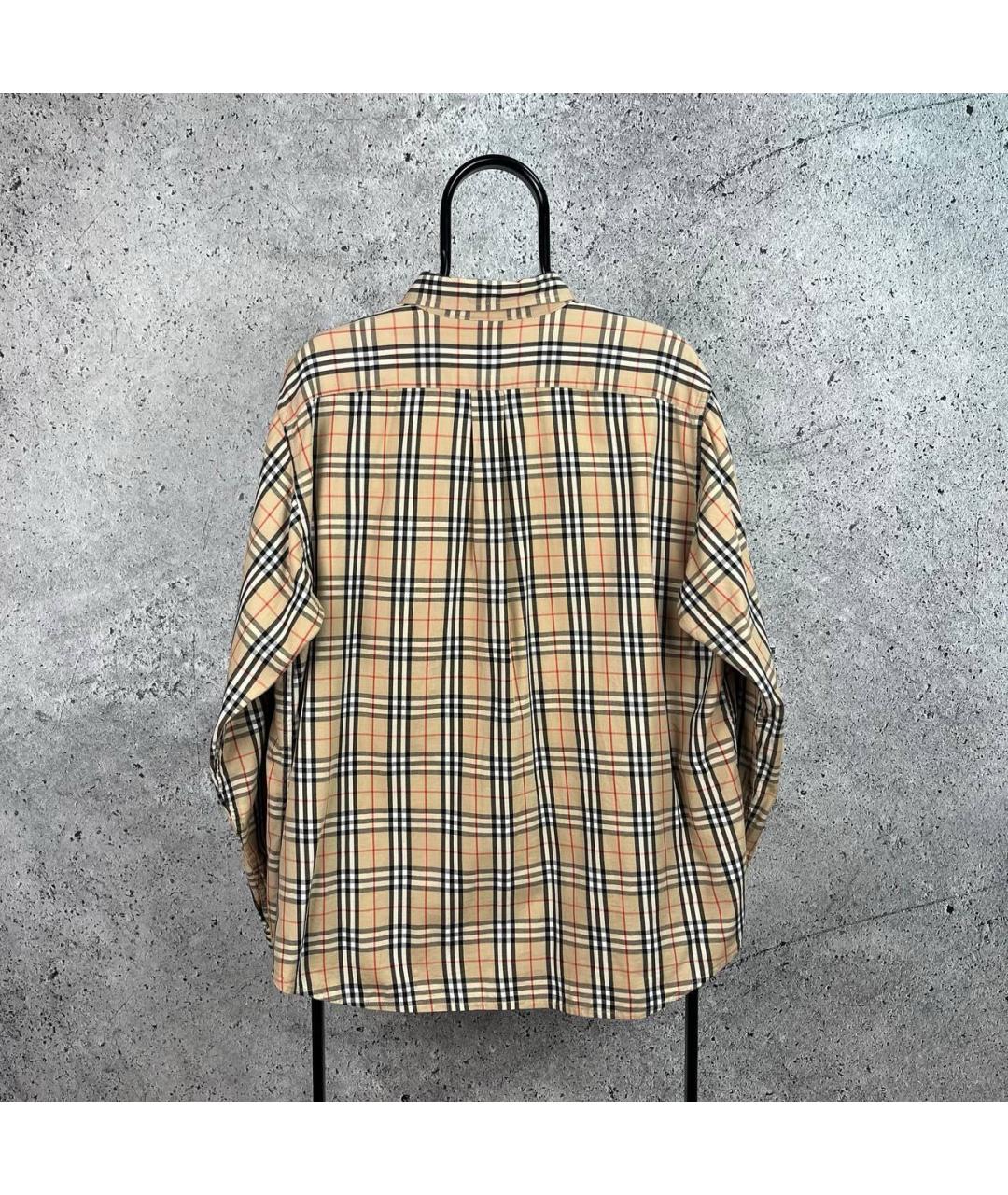 BURBERRY Бежевая хлопковая кэжуал рубашка, фото 5
