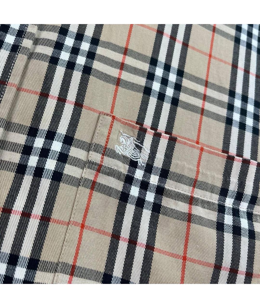 BURBERRY Бежевая хлопковая кэжуал рубашка, фото 3