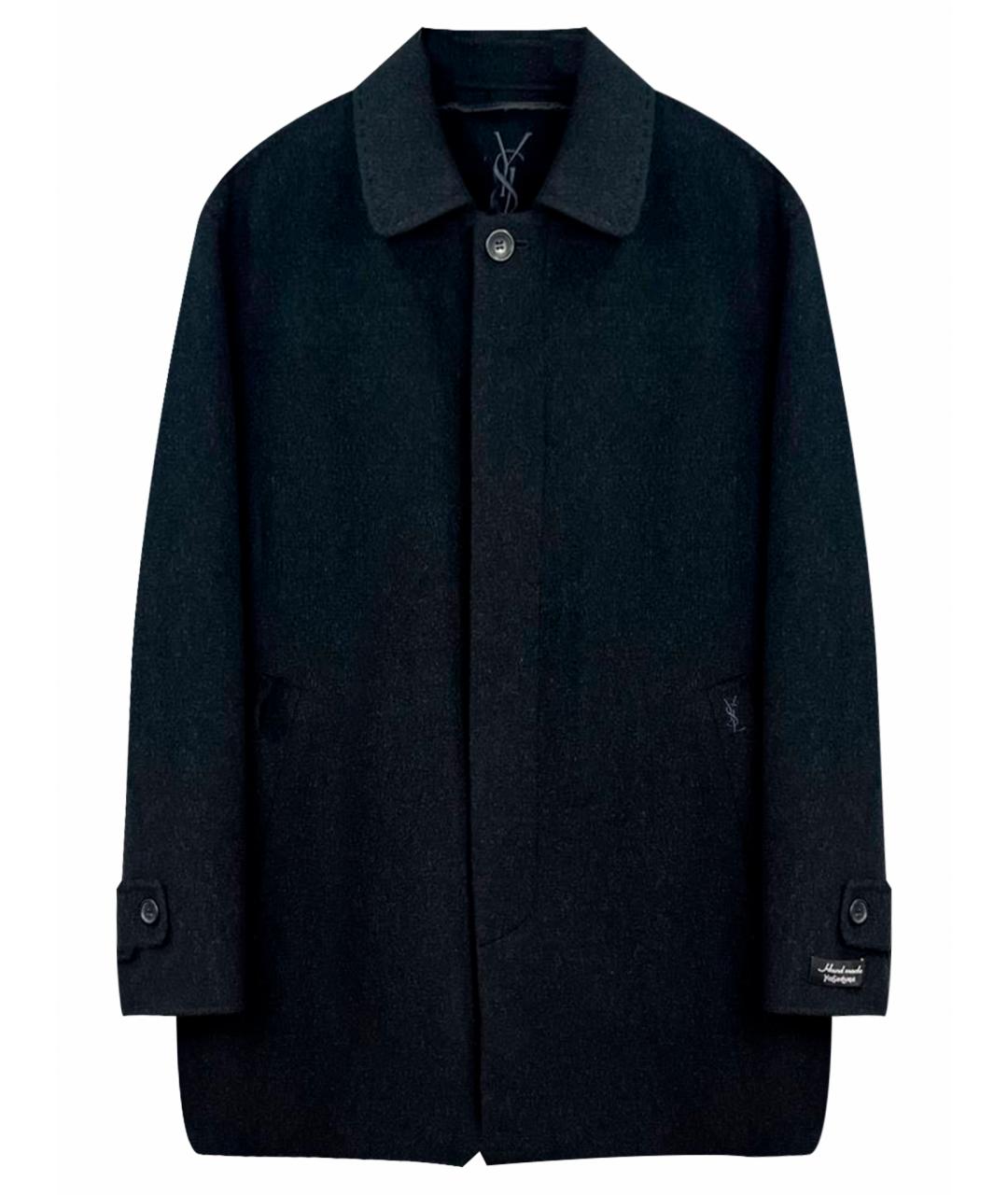 SAINT LAURENT Черное пальто, фото 1