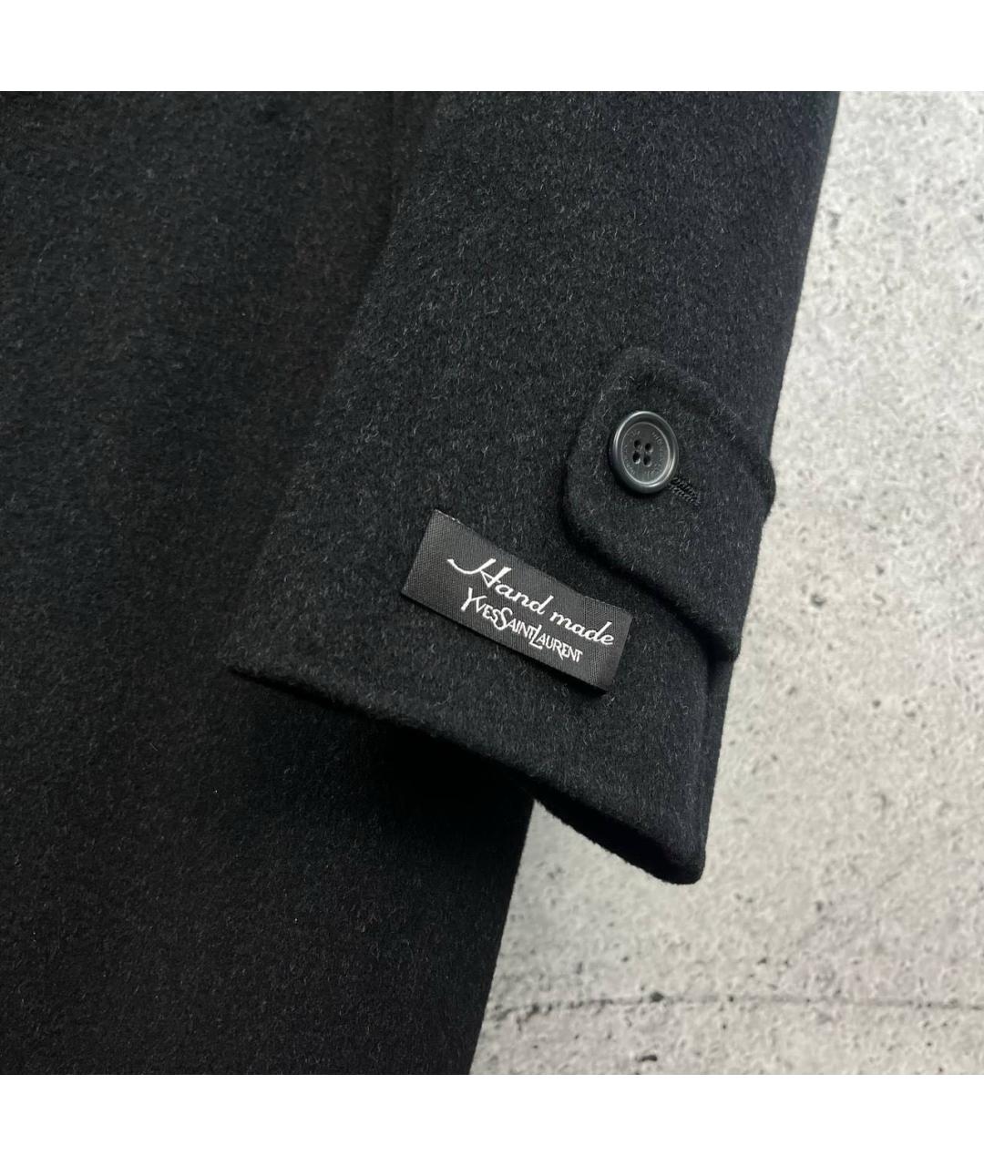 SAINT LAURENT Черное пальто, фото 2