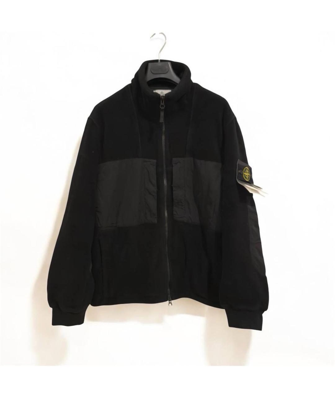 STONE ISLAND Черная хлопковая куртка, фото 6