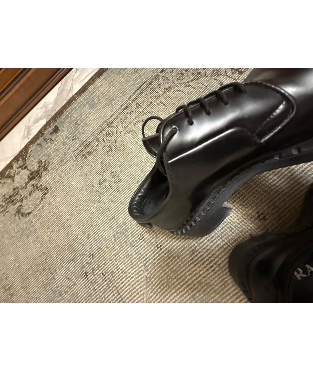 PRADA Черные кожаные брогги и оксфорды, фото 5