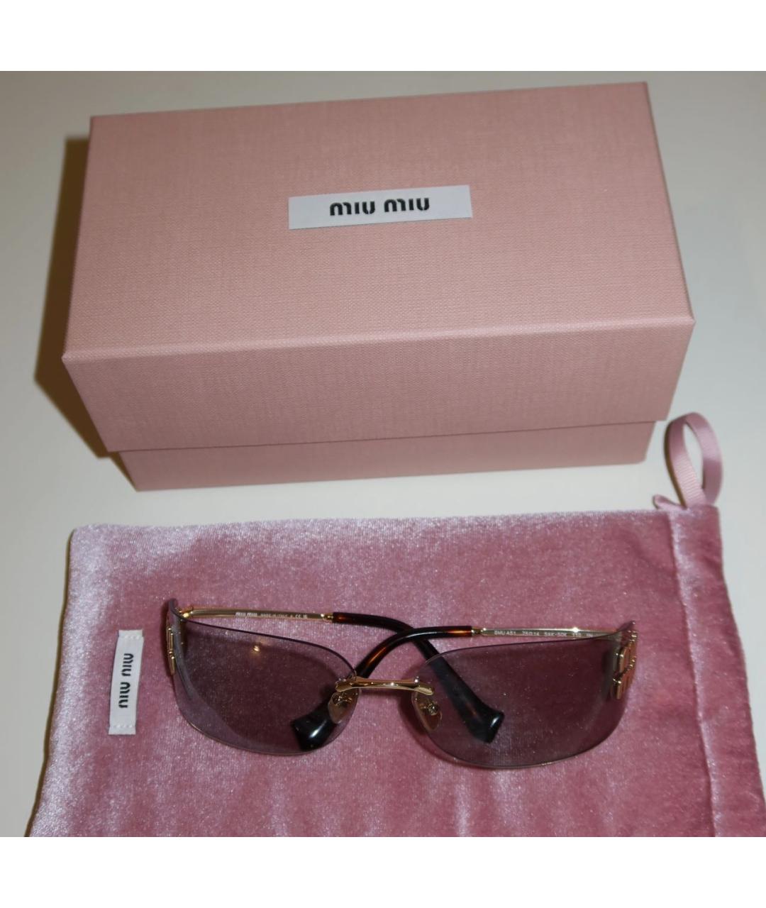 MIU MIU Серые пластиковые солнцезащитные очки, фото 4