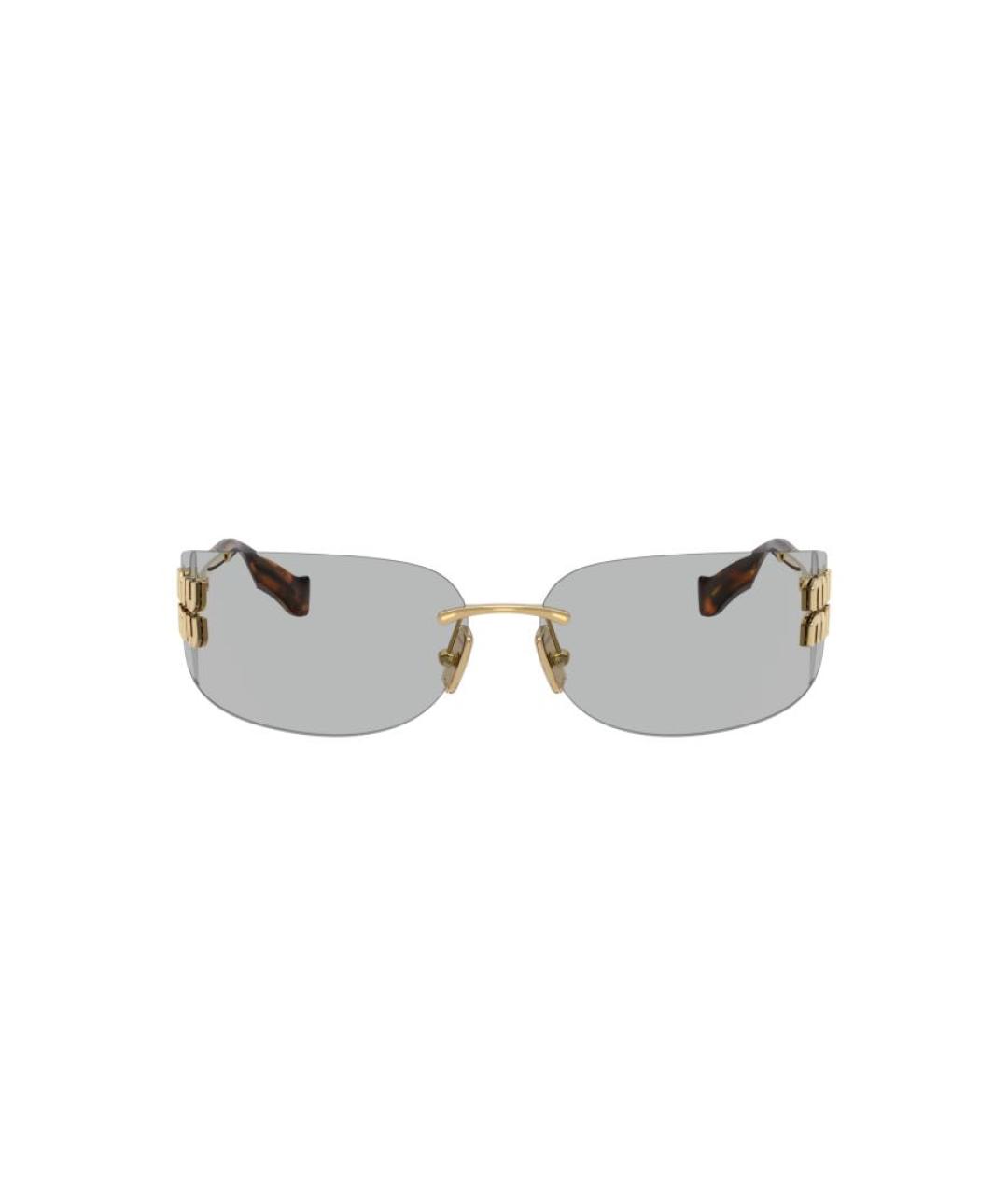 MIU MIU Серые пластиковые солнцезащитные очки, фото 1
