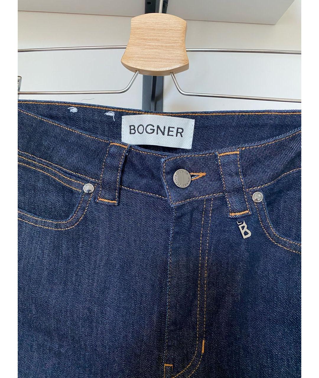 BOGNER Темно-синие хлопко-эластановые джинсы клеш, фото 4