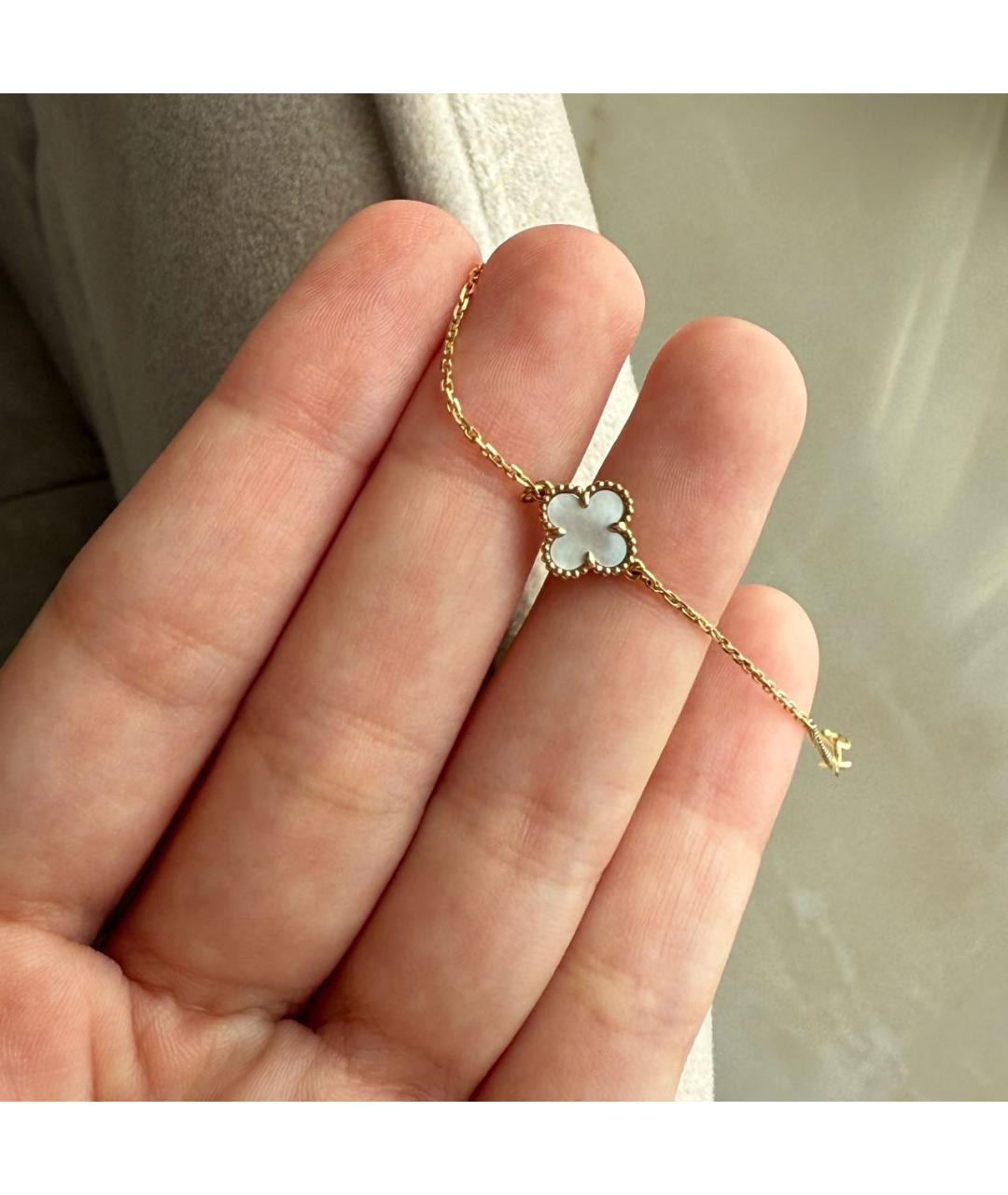 VAN CLEEF & ARPELS Белый браслет из желтого золота, фото 4