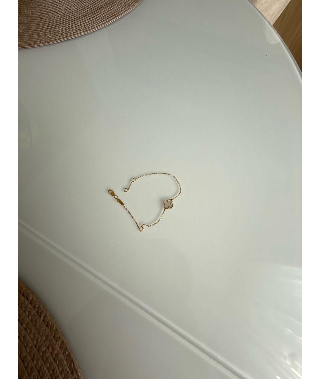 VAN CLEEF & ARPELS Белый браслет из желтого золота, фото 2