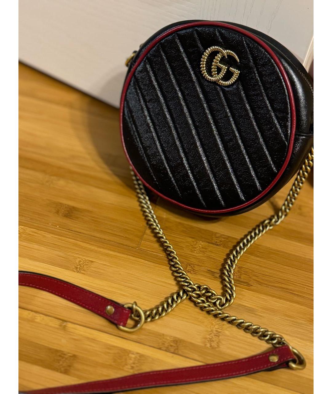 GUCCI Черная кожаная сумка через плечо, фото 3