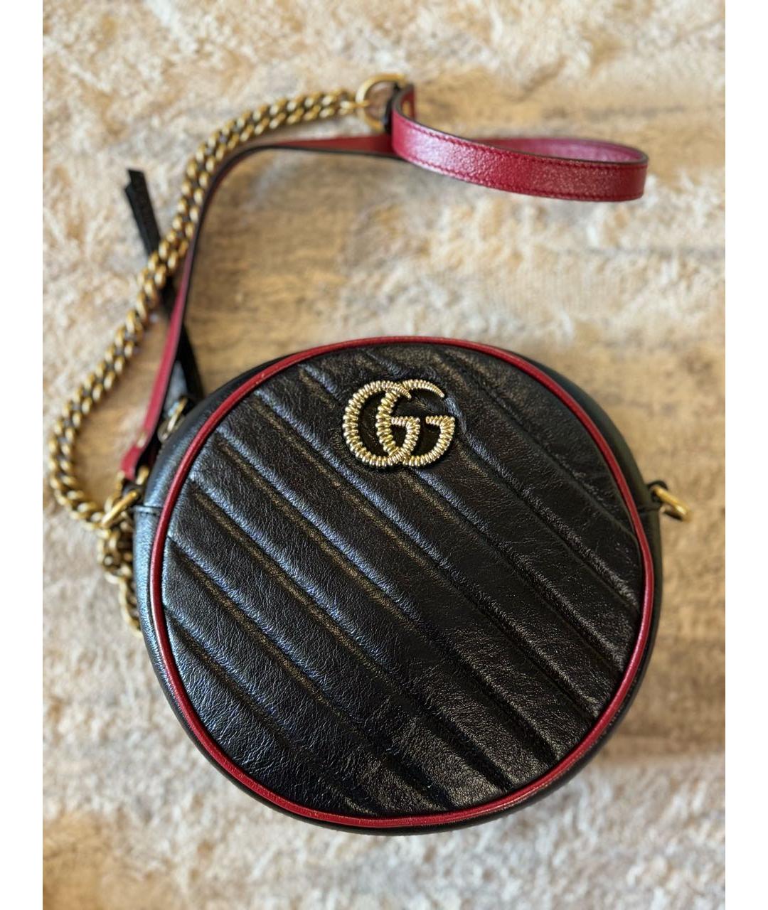 GUCCI Черная кожаная сумка через плечо, фото 4