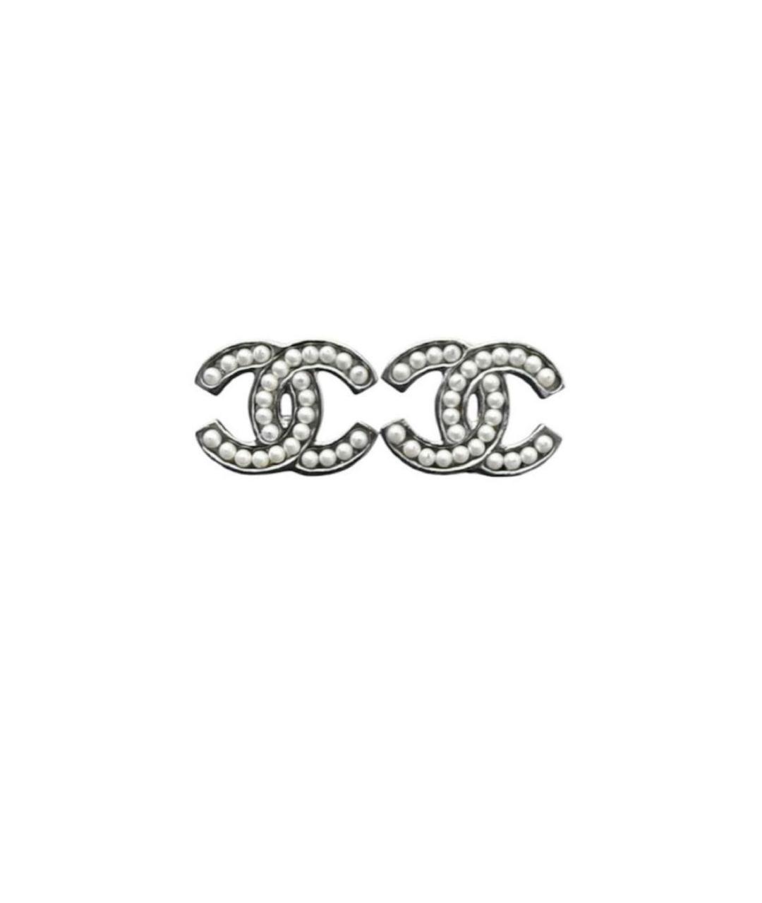 CHANEL Серебряные серьги, фото 1