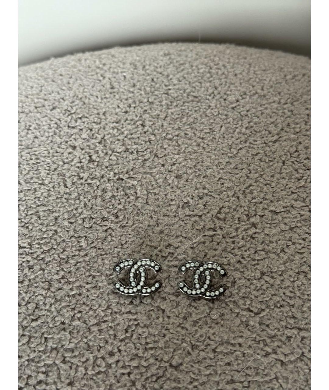 CHANEL Серебряные серьги, фото 2