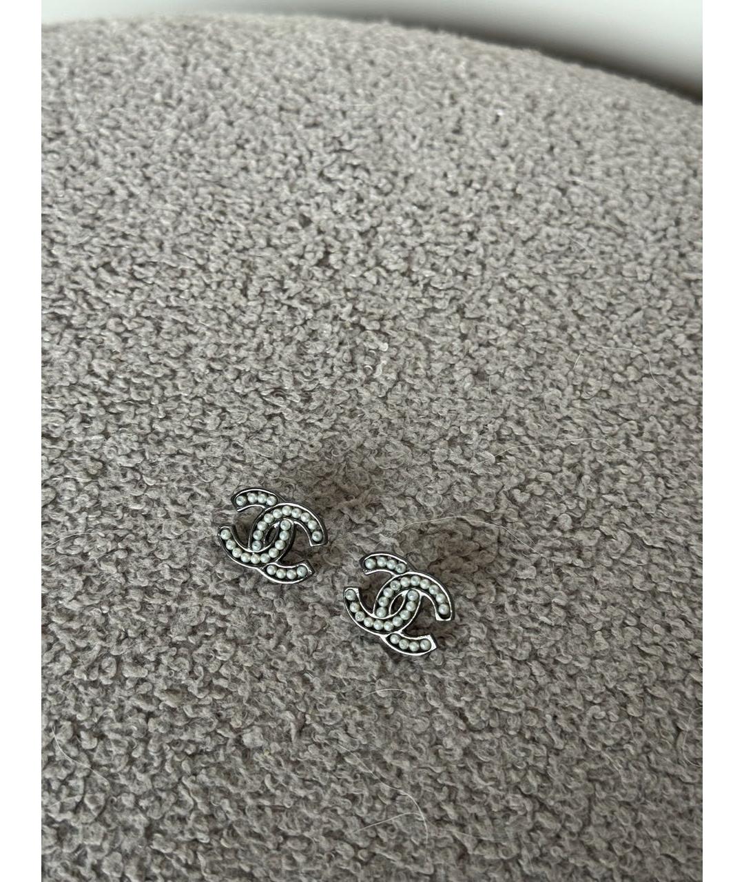 CHANEL Серебряные серьги, фото 3
