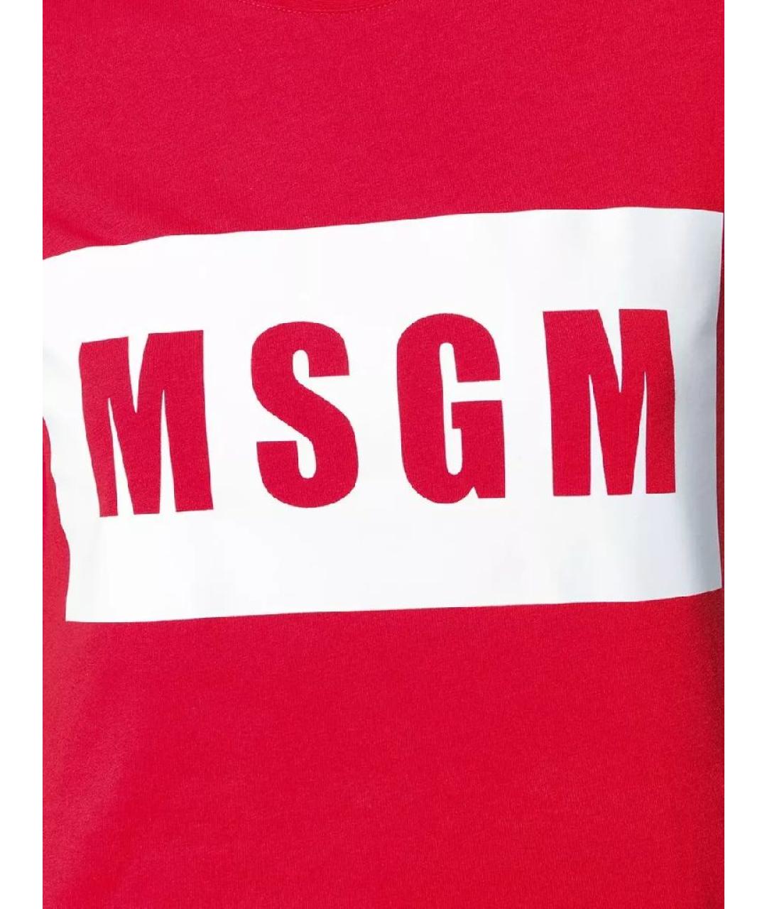 MSGM Красная хлопковая футболка, фото 2