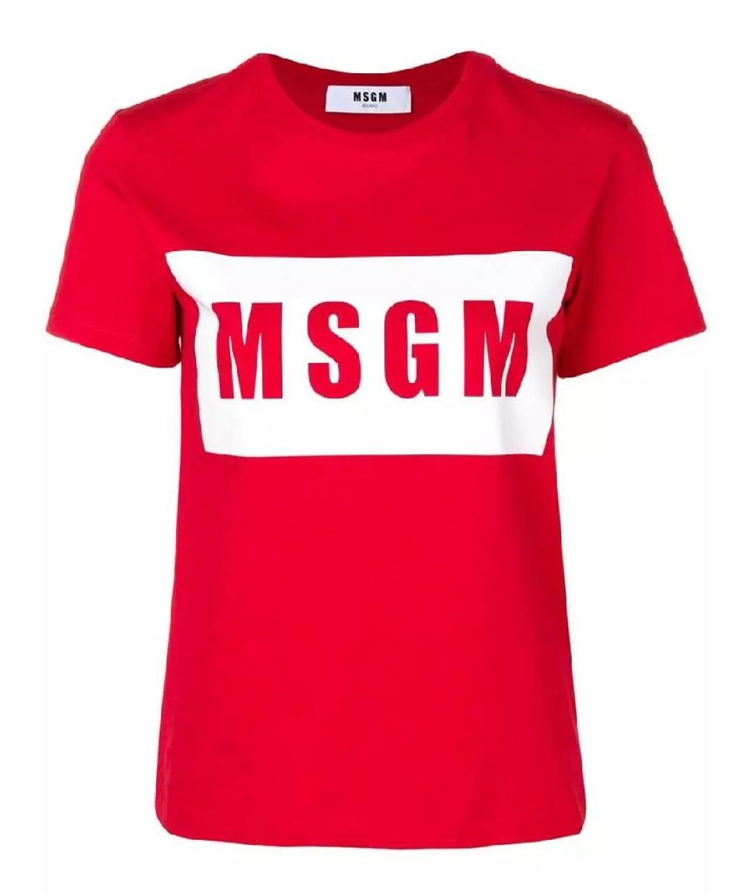 MSGM Красная хлопковая футболка, фото 1