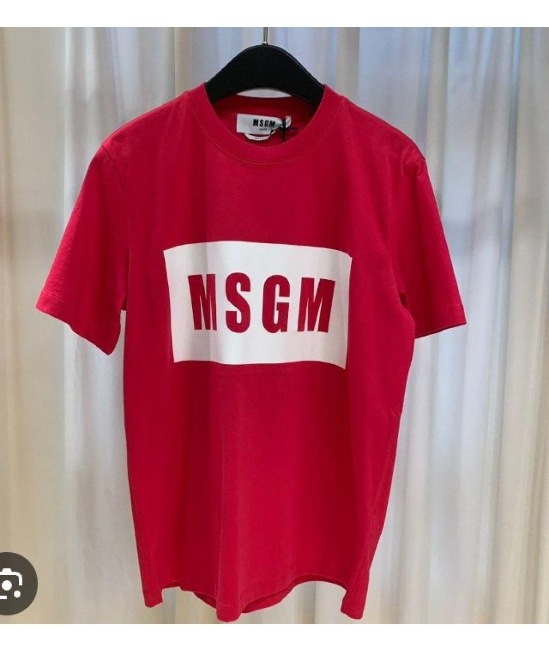 MSGM Красная хлопковая футболка, фото 7