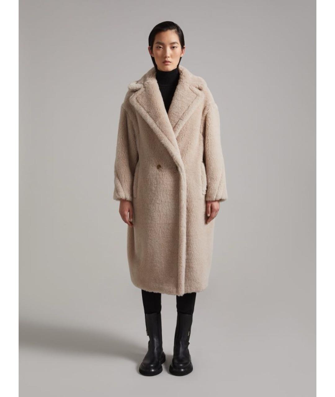 MAX MARA Бежевая меховая шуба, фото 8