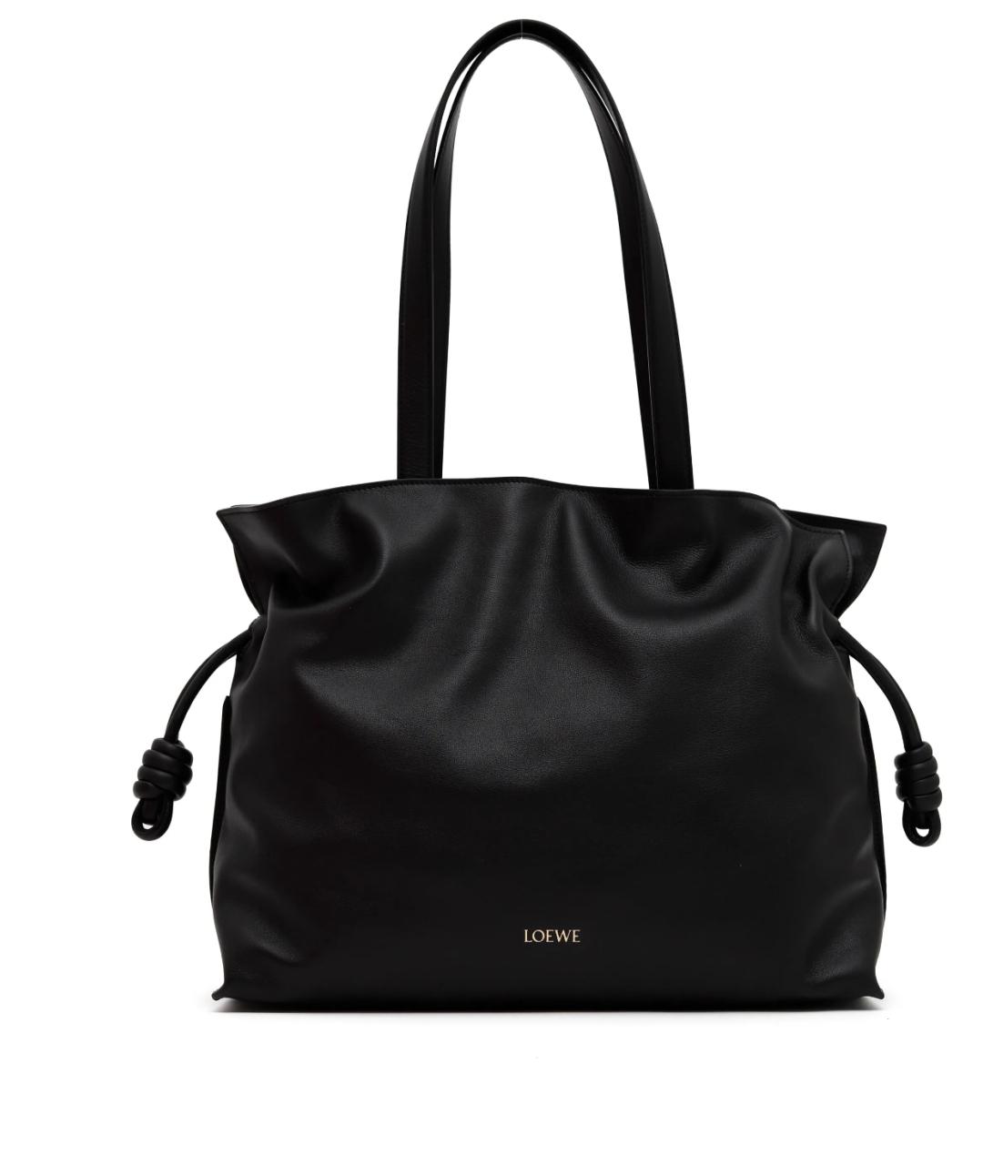 LOEWE Черная кожаная сумка тоут, фото 1