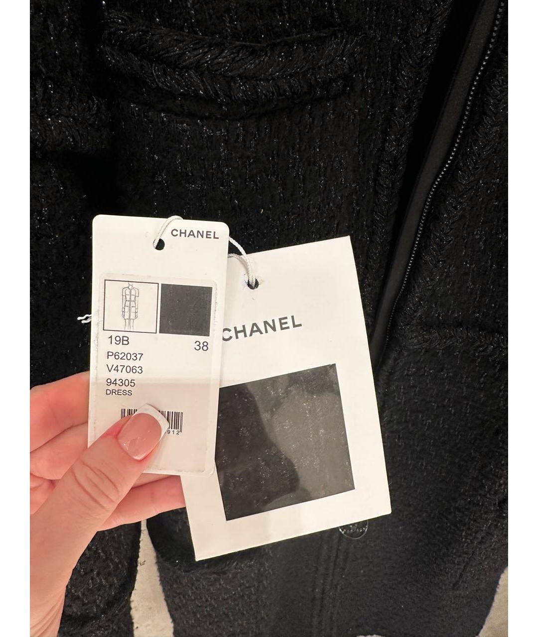 CHANEL Черное шерстяное пальто, фото 5